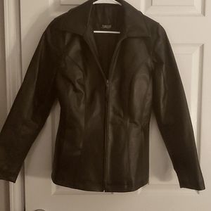 Black leather jacket